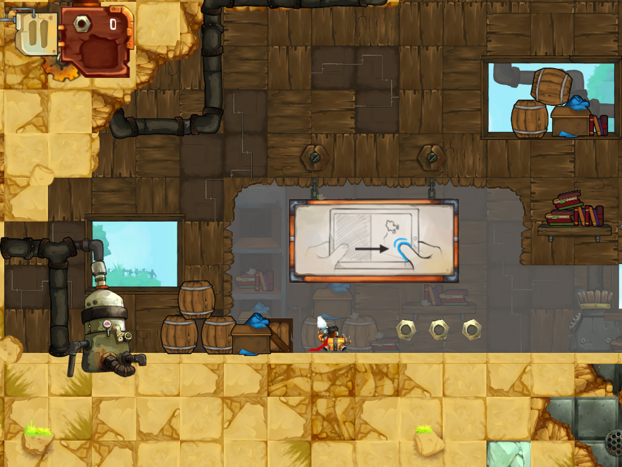 In-game screenshot of tutorial area