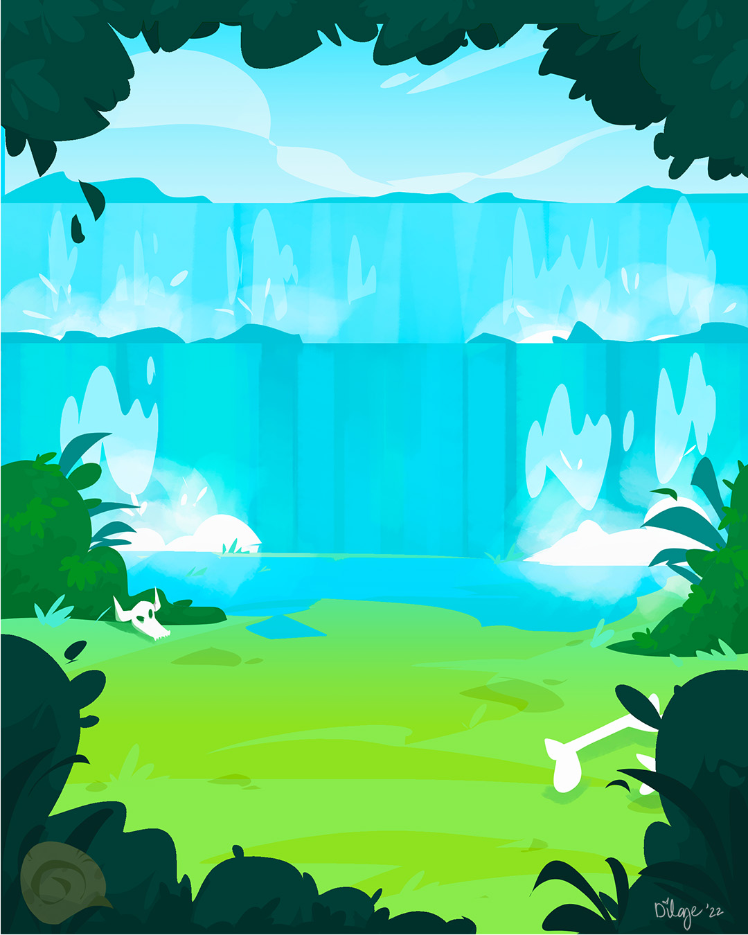 Dino Project - Teaser Gift Background Waterfalls | 2022
